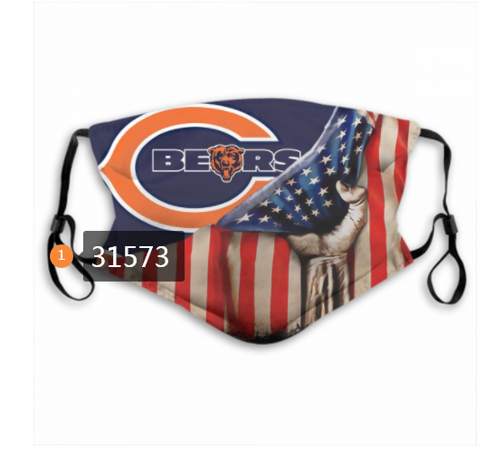 NFL 2020 Chicago Bears #13 Dust mask with filter->nfl dust mask->Sports Accessory